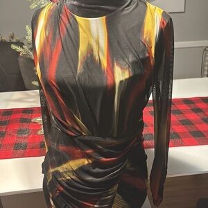 DKNY Chic ❤️🎉🛍️Multicolor Long Sleeve Dress